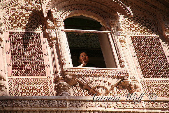 Indian Women Looking Out from the Fort
