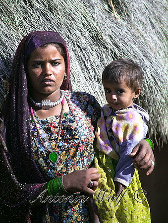 Mother and Child in Manvar India