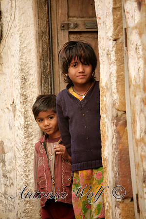 Sister with little Brother Jaisalmer India