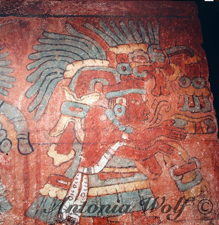 Meso American Mural on Monte Alban 1200 B.C.