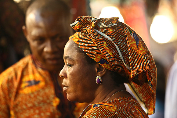 African Couple at the Market