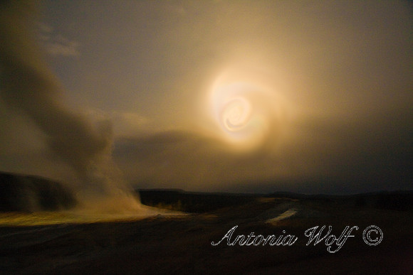 Moon Night in Yellowstone